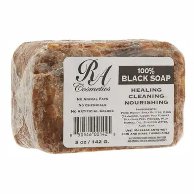 African Black Soap Bar, Unscented - 5oz