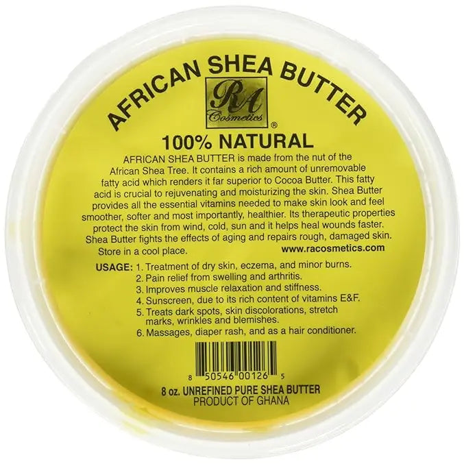 100% African Shea Butter, Yellow Solid - 8oz