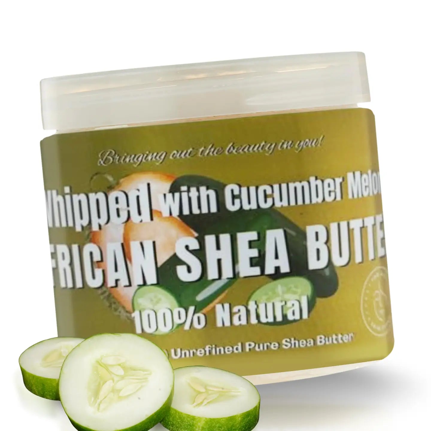 Whipped African Ivory Shea Butter, Cucumber Melon - 12oz
